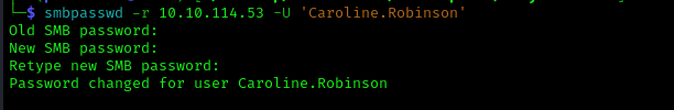 Password Change Caroline
