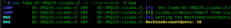 Machine Account Quota