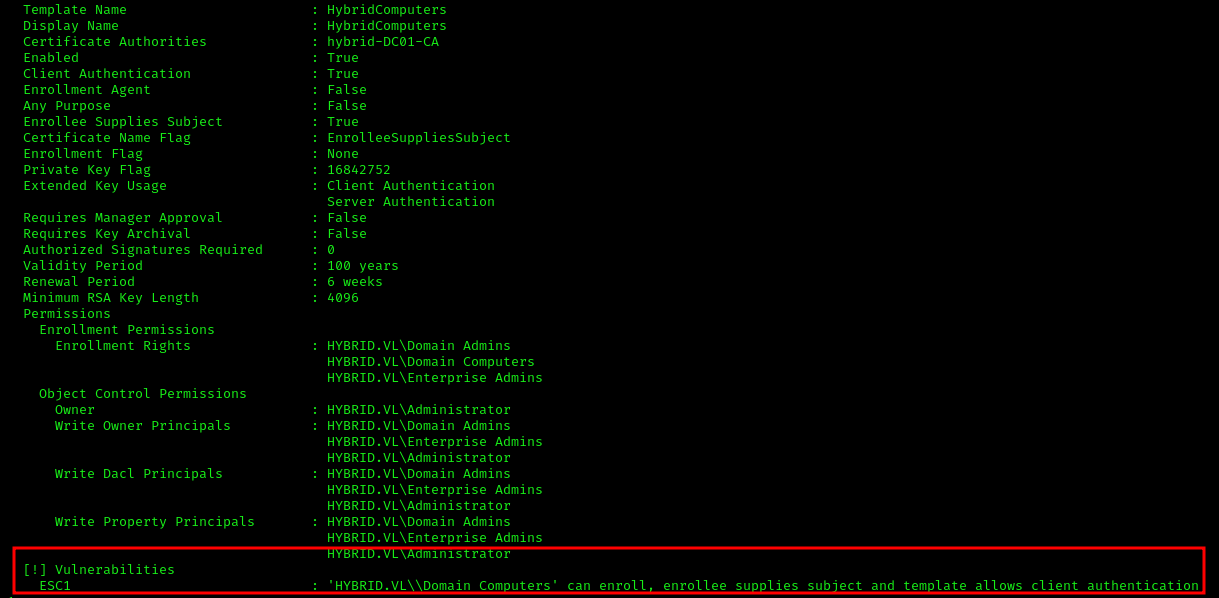 ESC1 Exploitation