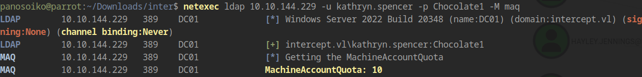 Machine Account Quota