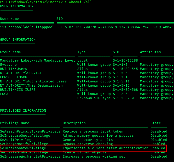 Impersonating as web service