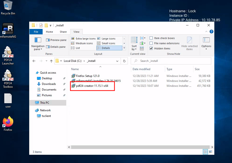 MSI file