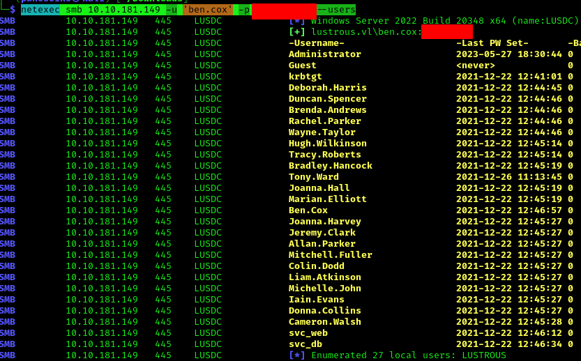 All Users in Domain