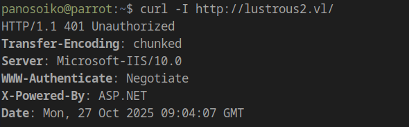 Negotiate header present
