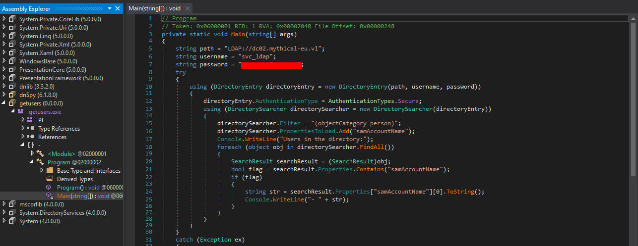 Cleartext Password for svc_ldap