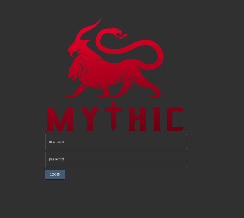 Mythic C2 Login Interface