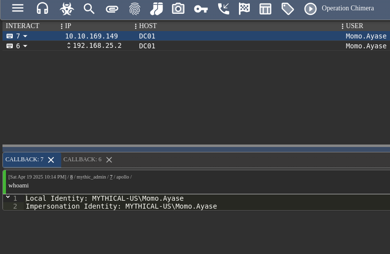 Sending Commands via Mythic