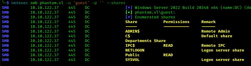 Guest SMB Share Access