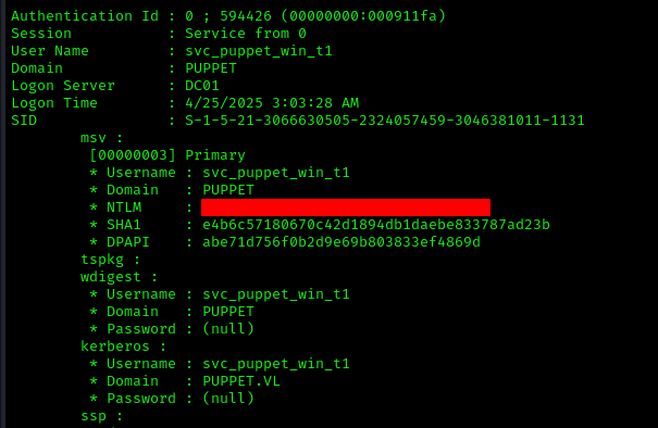 SVC Puppet Win Credentials