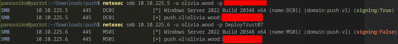 Valid domain credentials