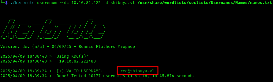 Valid User Discovery