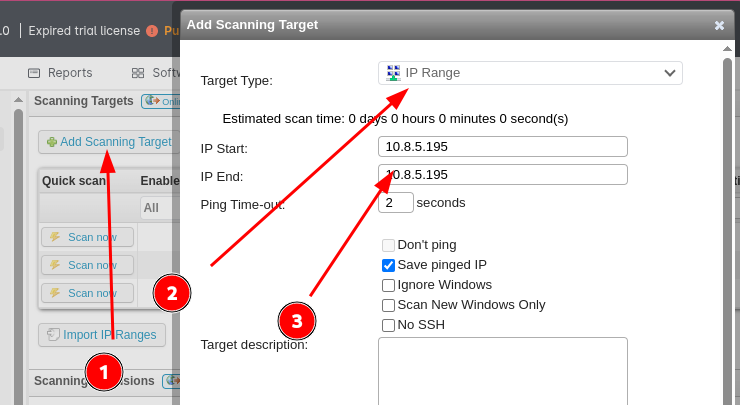 Creating a scan target