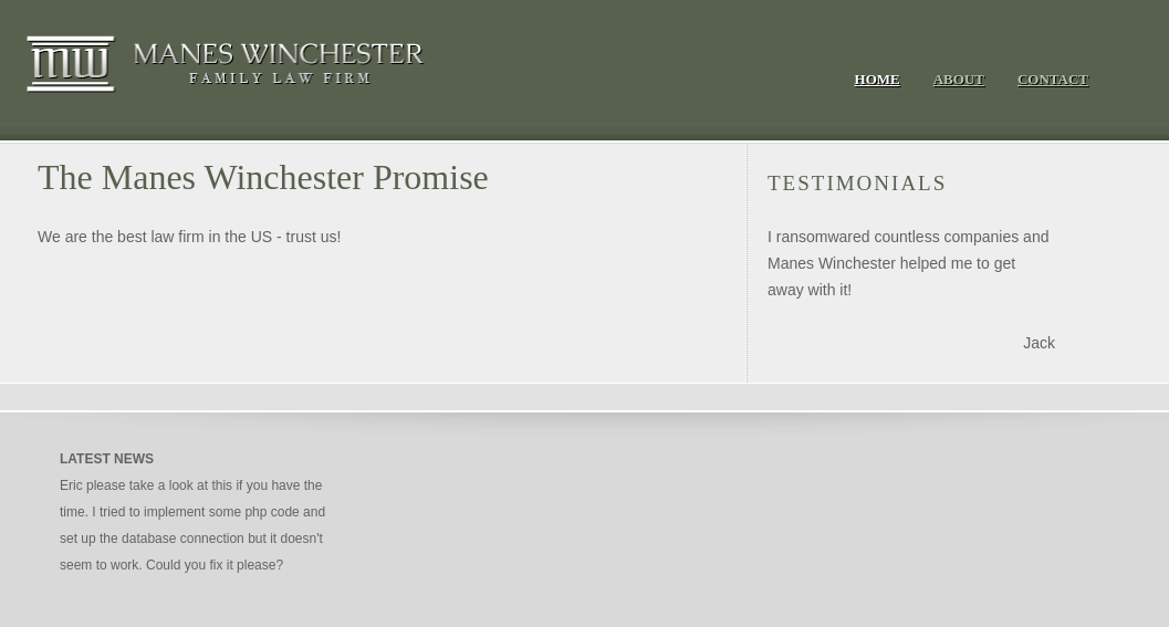 Manes Winchester Page